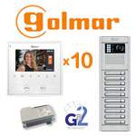 Golmar gb2 kit 10 Golmar Θυροτηλεόραση πολυκατοικίας 10 διαμερισμάτων