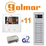 Golmar gb2 kit 11 Golmar Θυροτηλεόραση πολυκατοικίας 11 διαμερισμάτων